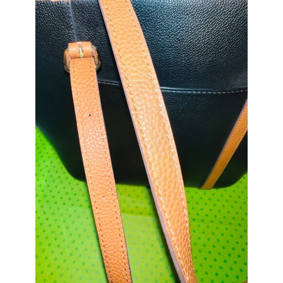 Anne Klein Womens Black & Brown Leather Tote Bag - Picture 7 of 9